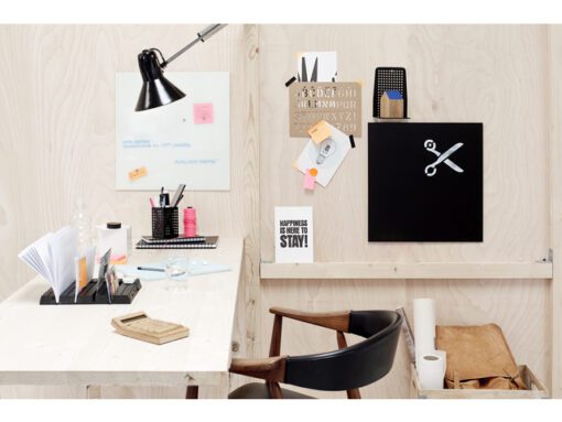 Glasmagneetbord Naga 45x45cm wit