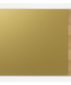 Glasmagneetbord Naga 60x80cm  goud/eiken afgeronde hoeken