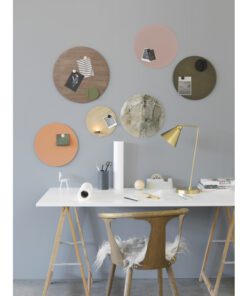 Glasmagneetbord Naga rond 45cmwalnoot