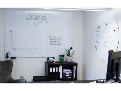 Glasmagneetbord Naga rond dia.100cm Pure White