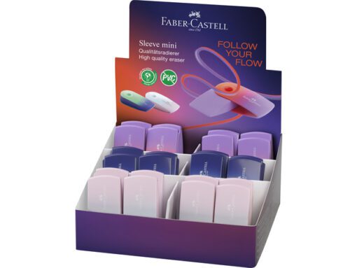 Gum Faber-Castell Sleeve mini Flow Edition display 24 stuks