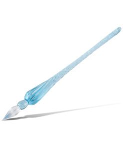 Kalligrafieset Standardgraph blauw met glaspen en inktpotje