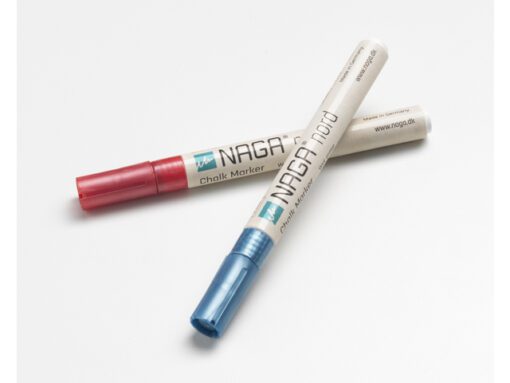 Krijtbordmarker 2mm Naga      set a 2 st metallic blauw/rood