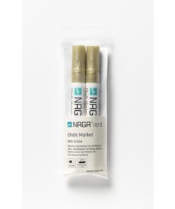 Krijtbordmarker 4,5mm Naga    set a 2 st. goud