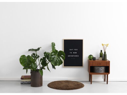 Letterbord 40x50 met 149 witteletters