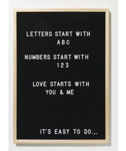 Letterbord 50x70 met 149 witte