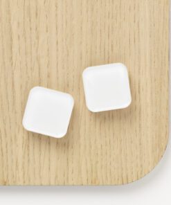 Magneten Naga 25x25mm vierkantacrylic set a 2st. Pure White                               extra sterk