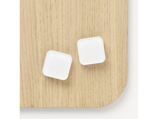 Magneten Naga 25x25mm vierkantacrylic set a 2st. Pure White                               extra sterk