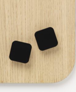 Magneten Naga 25x25mm vierkantacrylic set a 2st. zwart super                              sterk