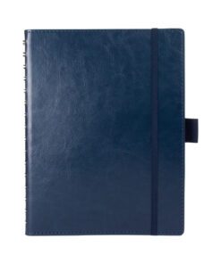 Notitieboek Multo Hannibal A5 roomwit papier 55 vel 120     grams blauw kunstleder