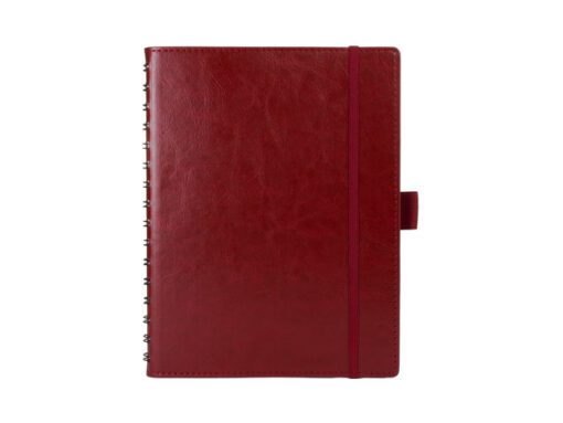 Notitieboek Multo Hannibal A5 roomwit papier 55 vel 120     grams bordeaux kunstleder