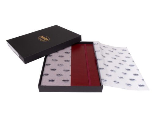 Notitieboek Multo Hannibal A5 roomwit papier 55 vel 120     grams bordeaux kunstleder