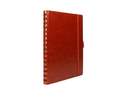 Notitieboek Multo Hannibal A5 roomwit papier 55 vel 120     grams cognac kunstleder
