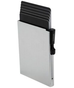 Pasjeshouder Clicksafe RFID   aluminium zilver voor 6 pasjes
