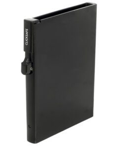 Pasjeshouder Clicksafe RFID   aluminium zwart voor 6 pasjes