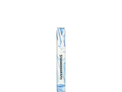 Penhouder Standardgraph gemarmerd blauw/ wit