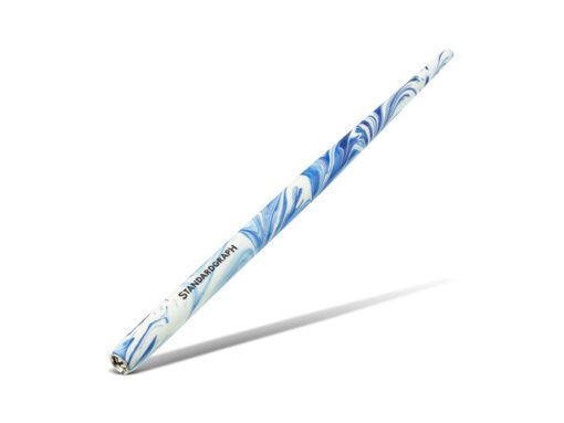 Penhouder Standardgraph gemarmerd blauw/ wit