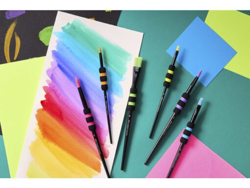 Penselen Faber-Castell Soft Touch zwart set 6 stuks