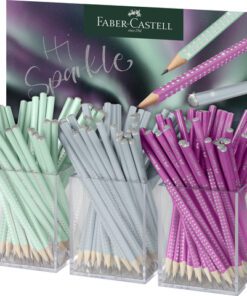 Potlood Faber-Castell Grip Sparkle Aurora display 3 kokers  144 stuks