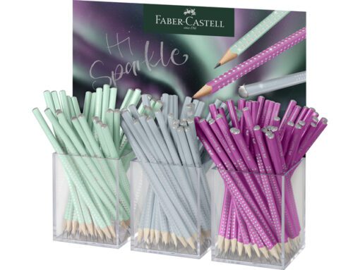 Potlood Faber-Castell Grip Sparkle Aurora display 3 kokers  144 stuks