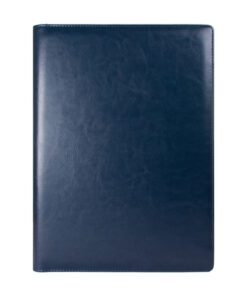 Schrijfmap Multo Hannibal A4 blauw kunstleder met           schrijfblok