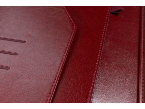 Schrijfmap Multo Hannibal A4 bordeaux kunstleder met        schrijfblok