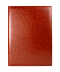 Schrijfmap Multo Hannibal A4 cognac kunstleder met          schrijfblok