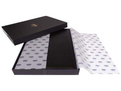 Schrijfmap Multo Hannibal A4 zwart kunstleder met           schrijfblok