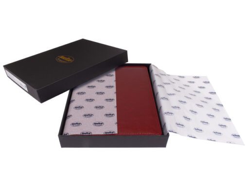 Schrijfmap Multo Hannibal A5 bordeaux kunstleder met        schrijfblok