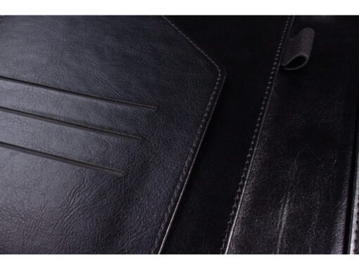 Schrijfmap Multo Hannibal A5 zwart kunstleder met           schrijfblok