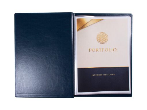 Showalbum Multo Hannibal A4 10 tassen blauw kunstleder