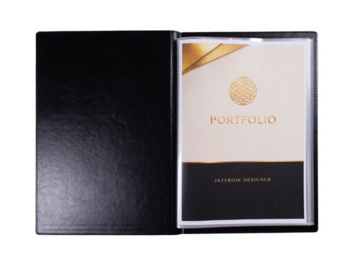 Showalbum Multo Hannibal A4 10 tassen zwart kunstleder