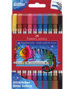 Viltstift Faber-Castell Duo 10 stuks glitter