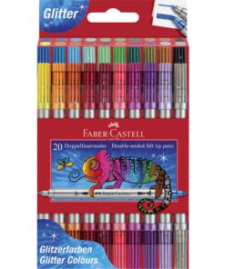 Viltstift Faber-Castell Duo 20 stuks glitter