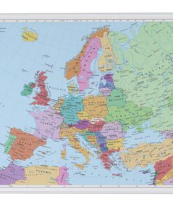 Wereldkaart Europa Naga 67x97 cm met ophangkoord
