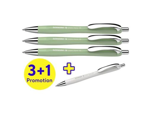 Balpen Schneider Rave XB Green assorti doos à 3+1 gratis