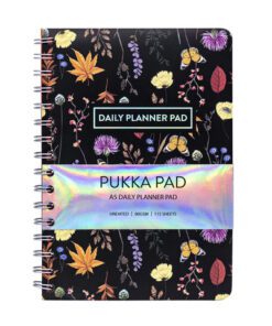 Dagplanner Pukka Pad Bloom A5 ongedateerd zwart