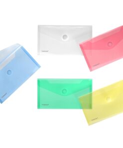 Enveloptas Foldersys 110x220mmPP transp 11-gaats ass. 10st                                C5/6 Velcro Transp.Ass.