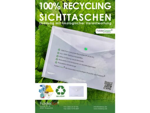 #*Enveloptas Foldersys A4 PP  Foldergreen transp 11gaats exp