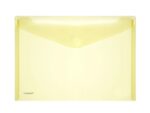 Enveloptas Foldersys A4 PP    dwars transp geel                                           A4 Velcro Envelop Geel