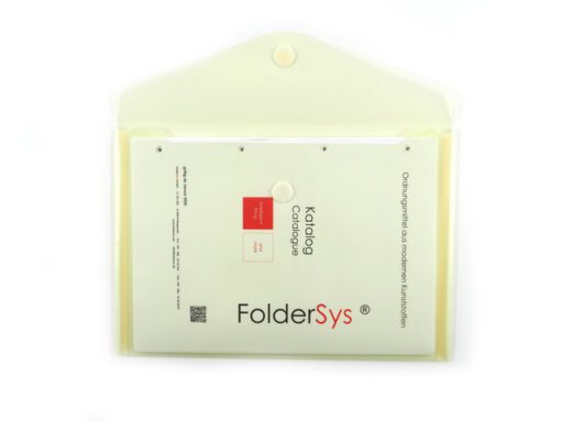 Enveloptas Foldersys A4 PP    dwars transp geel                                           A4 Velcro Envelop Geel