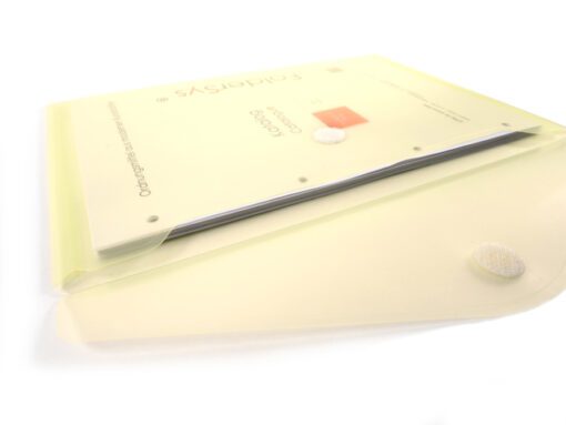 Enveloptas Foldersys A4 PP    dwars transp geel                                           A4 Velcro Envelop Geel