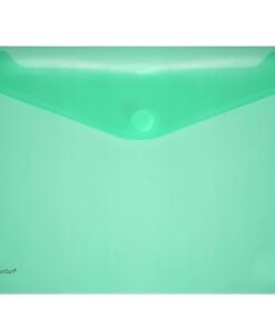Enveloptas Foldersys A4 PP    dwars transp groen                                          A4 Velcro Envelop Groen