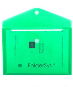 De enveloptas van Foldersys in liggend A4 formaat heeft een klittenbandslot voor snelle sluiting en opening. Het documentvak is geschikt voor 100 vellen papier en het transparante materiaal geeft direct inzicht naar de inhoud. Perfect voor intensief gebruik op kantoor