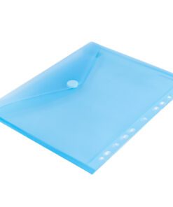 De enveloptas van Foldersys in A4 formaat heeft een perforatierand en klittenbandsluiting voor snelle sluiting en opening. Het documentvak is geschikt voor 20 vellen papier en het transparante materiaal geeft direct inzicht naar de inhoud. Perfect voor intensief gebruik op kantoor