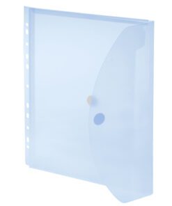 Enveloptas Foldersys A4 PP    transp blauw 11-gaats+expansie