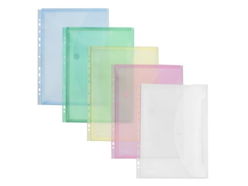Enveloptas Foldersys A4 PP    transp blauw 11-gaats+expansie