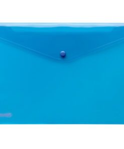 Enveloptas Foldersys A4 PP    transp blauw                                                Doorzichtbaar envelop met druk