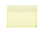 Enveloptas Foldersys A4 PP    transp geel met vouwranden
