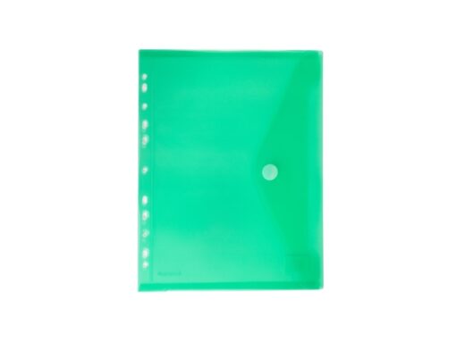 Enveloptas Foldersys A4 PP    transp groen 11-gaats